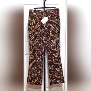 Key West Velour Cheetah Leopard Print 90s Era Vintage Pants